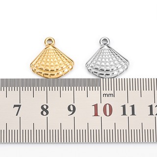 Mặt dây chuyền vỏ bằng thép không gỉ Phụ kiện trang sức tự làm Vàng 18k Quyến rũ cổ điển