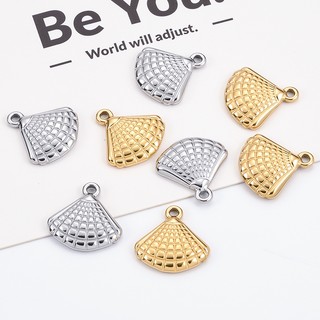 Mặt dây chuyền vỏ bằng thép không gỉ Phụ kiện trang sức tự làm Vàng 18k Quyến rũ cổ điển