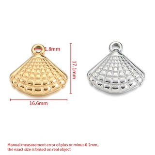 Mặt dây chuyền vỏ bằng thép không gỉ Phụ kiện trang sức tự làm Vàng 18k Quyến rũ cổ điển