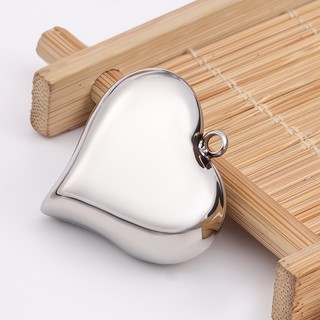Lớn Đánh Bóng Thép Không Gỉ Trái Tim Mặt Dây Chuyền Trang Sức Tự Làm Vòng Cổ Vòng Tay Phụ Kiện Tình Yêu Quyến Rũ