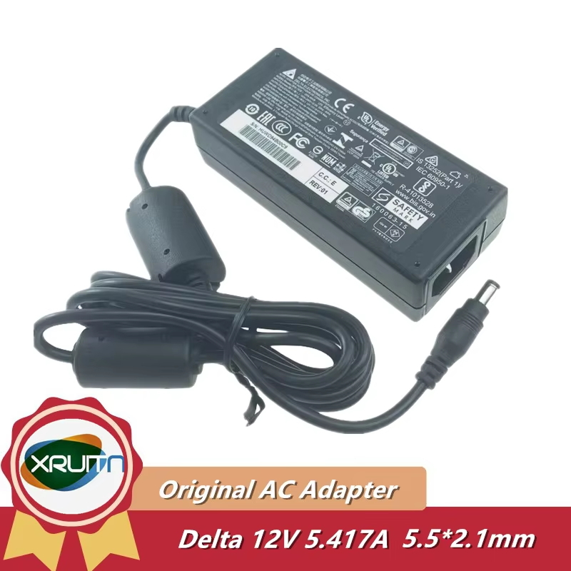 DELTA DPS-65VB AC Adapter 12V 5.417A EA10521C-12 Sạc Cho NAS AS3202T AS4002T QNAP NAS TS-269 TS-259 TS-231 TS-253 TS-251 TS-453