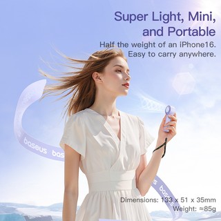 Quạt cầm tay mini siêu nhẹ Baseus GoTrip DT1 4 M/S Tốc độ gió mạnh & Tối đa 10000 vòng/phút 39dB Hoạt động êm ái