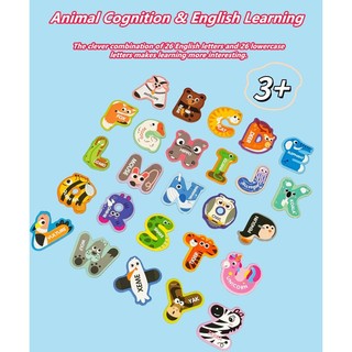Trẻ em động vật kỹ thuật số nhận thức từ ghép hình ghép hình mẫu giáo tư duy bảng xếp hình trò chơi giác ngộ chữ từ nhãn dán đồ chơi