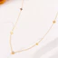 Dây chuyền titan nữ mạ vàng 18k kiểu dáng cỏ 4 lá đính đá phong cách thanh lịch
