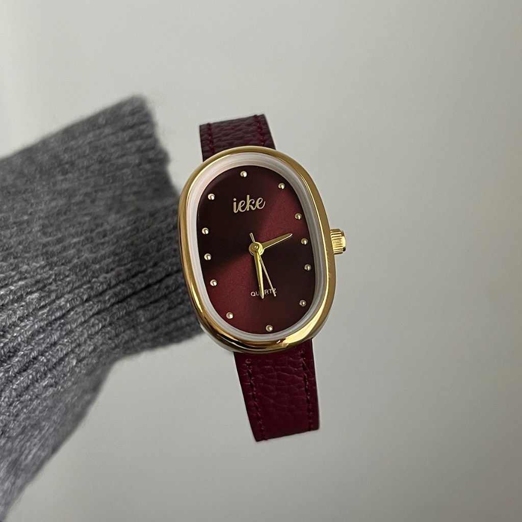 Ieke hot Ankola dòng đỏ đồng hồ nữ thắt lưng thích hợp retro cao cấp nhẹ sang trọng