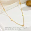 Dây chuyền titan nữ mạ vàng 18k kiểu dáng cỏ 4 lá đính đá phong cách thanh lịch