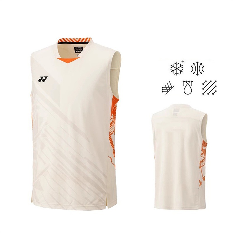 Mới Yonex Quần Áo Cầu Lông Nam Quốc Gia Thi Đấu Cầu Lông Quần Áo Tank Top YY Nhanh Khô Không Tay Thoáng Khí Quần Áo Thể Thao Bán Buôn