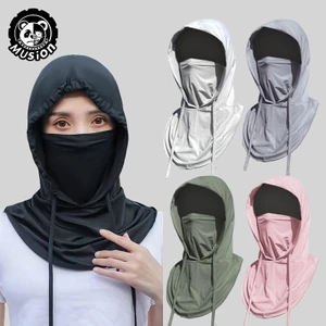 Musion Full Face Mask Cover Mũ chống nắng Mũ mùa hè Mũ chống tia cực tím ngoài trời Bảo vệ cổ Mũ đi bộ đường dài