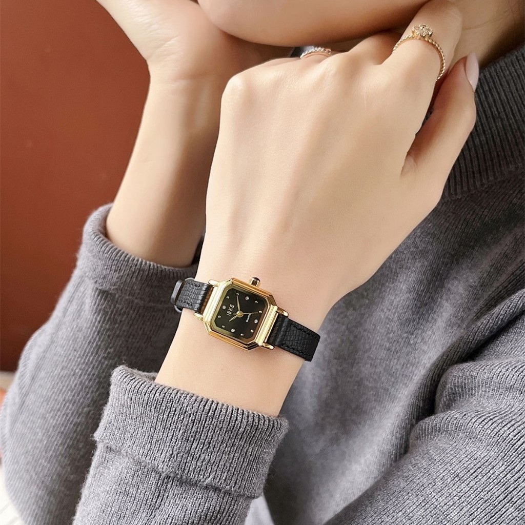 Đồng hồ mini IEKE thời trang Hàn Quốc nhỏ tinh tế thắt lưng vuông nhỏ