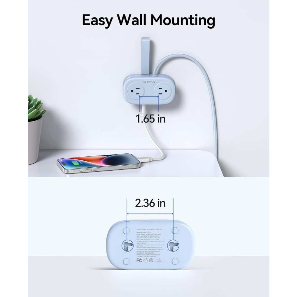 Dây nối dài ORICO có cổng USB Type C 4 Gang Dải nguồn di động dành cho du lịch (AP3-4A)
