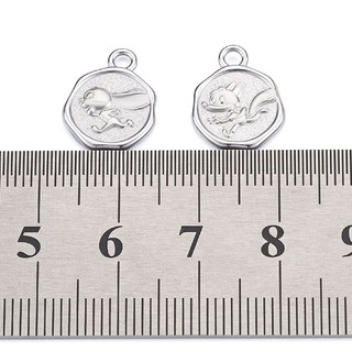 Mặt dây chuyền thỏ dập nổi bằng thép không gỉ Phụ kiện trang sức tự làm Vàng 18k Dây buộc cáo ăn mòn