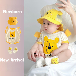 Bộ áo liền quần bé trai Sơ sinh tay ngắn họa tiết Cotton phong cách mùa hè 0-24