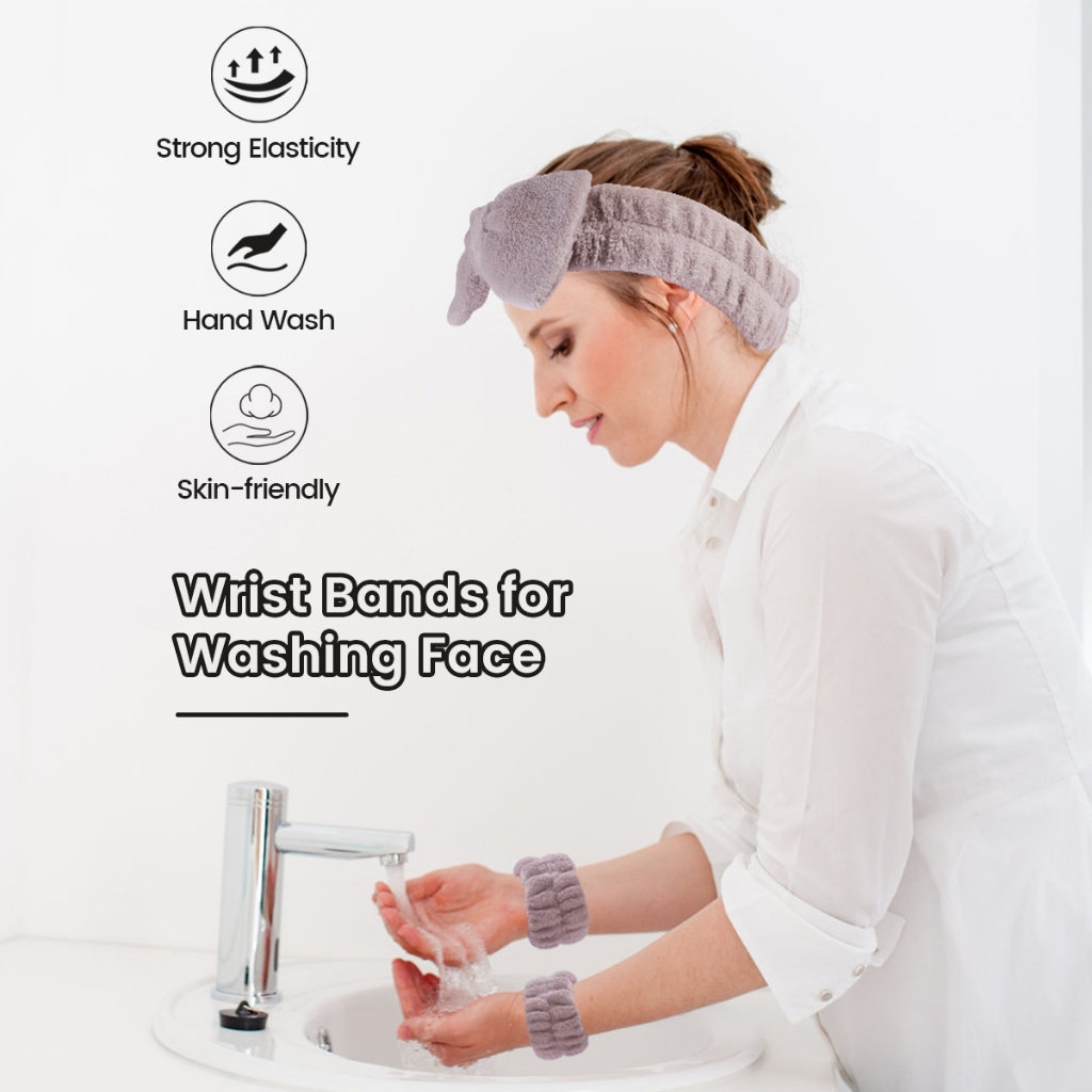Bộ dụng cụ làm đẹp 20 món MAANGE bao gồm bông trang điểm + băng đô nơ và dây đeo tay mềm 52424