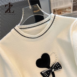 ZHELIHANGFEI Áo thun ngắn tay dệt kim lụa băng tình yêu dành cho nữ mùa hè Slimer Look Shoulder Top