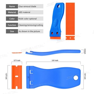 Seametal 10 Chiếc Xe Kính Bụi Keo Dao Cạo Dao Cạo Lưỡi Nhựa Điện Thoại Di Động Máy Tính Bảng Tẩy