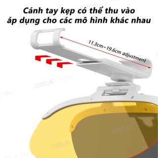 Kính che nắng ô tô SEAMETAL Clip-on 360 có thể xoay được Chống tia cực tím Mở rộng chống chói Lái xe an toàn