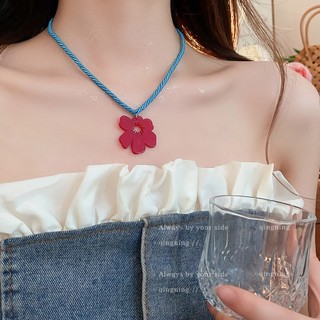 Dây chuyền ngọc trai nữ mùa hè vòng cổ hoa Hàn Quốc phong cách thời trang choker cổ phụ kiện