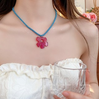 Dây chuyền ngọc trai nữ mùa hè vòng cổ hoa Hàn Quốc phong cách thời trang choker cổ phụ kiện