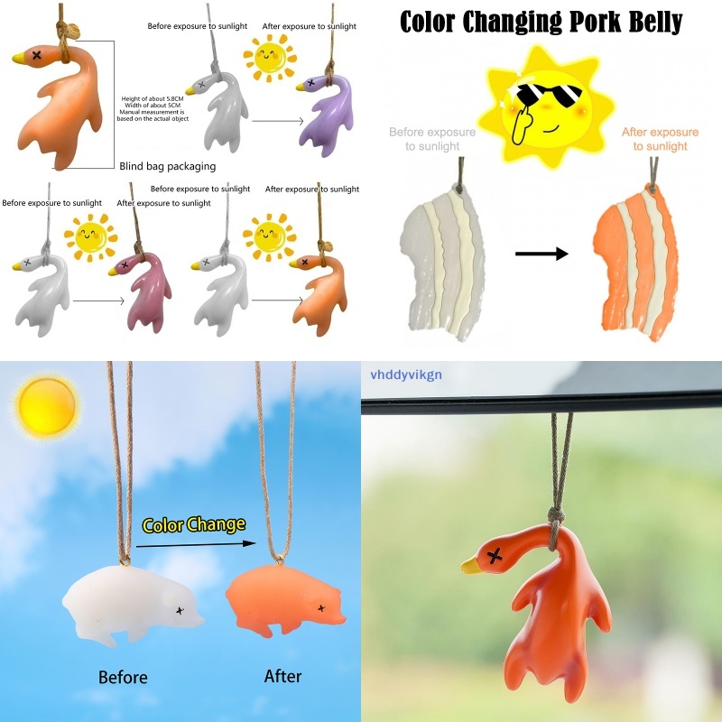 Vhd Vui Nhộn Đổi Màu Ngỗng Xoay Vịt Trắng Mặt Dây Chuyền Ô Tô Vịt Xoay Đồ Trang Trí Xe Hơi Cho Nội Thất Việt Nam Sản Phẩm Ô Tô