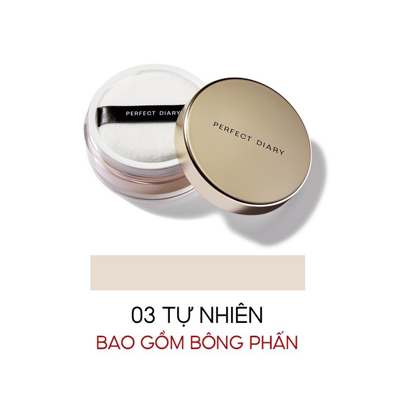 Ảnh Bột kiểm soát dầu chống thấm nước PERFECT DIARY kiểm soát dầu lên đến 12 giờ với 3 màu tùy chọn 7g 1