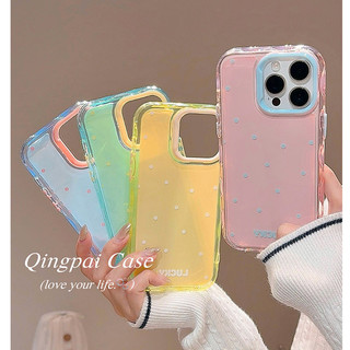 Hàn Quốc Ins Wave Point Chống Sốc Thạch Silicon Ốp Lưng Điện Thoại iPhone 17Promax 16 15 14 13 Pro Max Màu Kẹo Nữ Vỏ Di Động