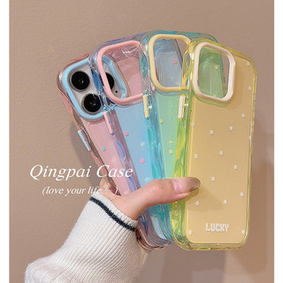 Hàn Quốc Ins Wave Point Chống Sốc Thạch Silicon Ốp Lưng Điện Thoại iPhone 17Promax 16 15 14 13 Pro Max Màu Kẹo Nữ Vỏ Di Động
