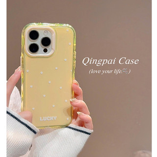Hàn Quốc Ins Wave Point Chống Sốc Thạch Silicon Ốp Lưng Điện Thoại iPhone 17Promax 16 15 14 13 Pro Max Màu Kẹo Nữ Vỏ Di Động