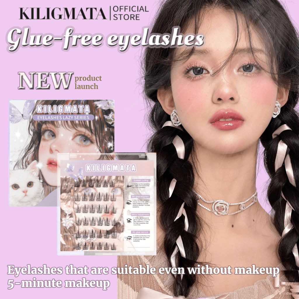 KILIGMATA Lông mi tự dính Bán chạy Lông mi giả không keo không cần keo dán lông mi đi kèm keo dán