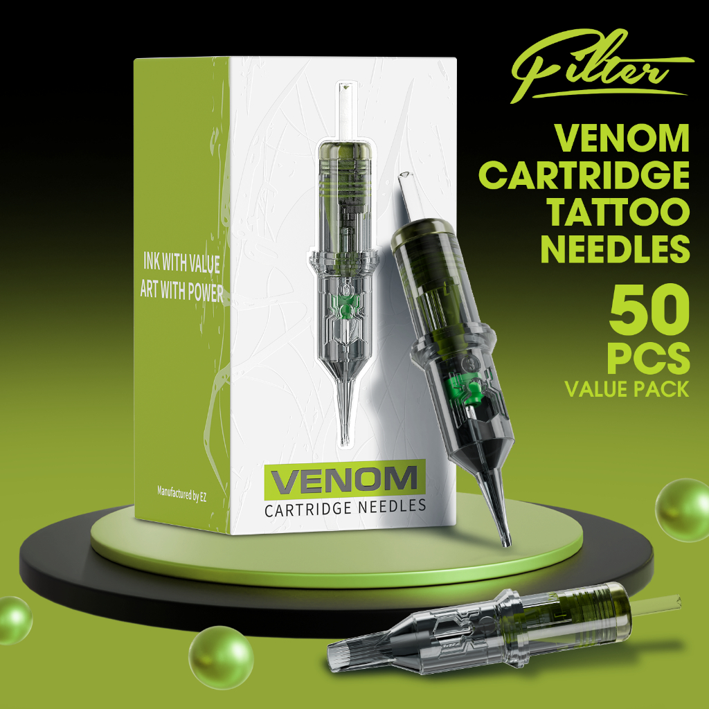 50 Cái / hộp Lọc Nọc Độc Hộp Kim Xăm Dùng Một Lần RL / RS / RM / M1 Màng Khử Trùng Chuyên Nghiệp An Toàn Cho Súng Xăm