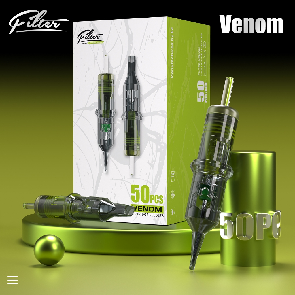 50 Cái / hộp Lọc Nọc Độc Hộp Kim Xăm Dùng Một Lần RL / RS / RM / M1 Màng Khử Trùng Chuyên Nghiệp An Toàn Cho Súng Xăm