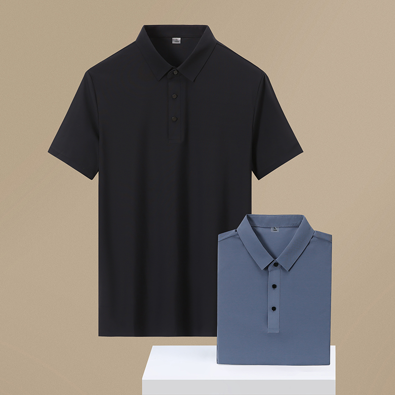 Mới Nam Công Sở Áo Sơ Mi Polo Rời Trắng Áo Sơ Mi Polo Thời Trang Đen Làm Việc Áo Thun