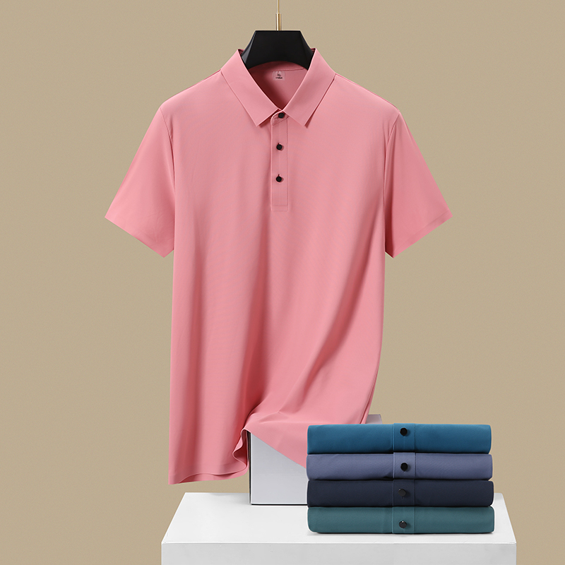 Mới Nam Công Sở Áo Sơ Mi Polo Rời Trắng Áo Sơ Mi Polo Thời Trang Đen Làm Việc Áo Thun