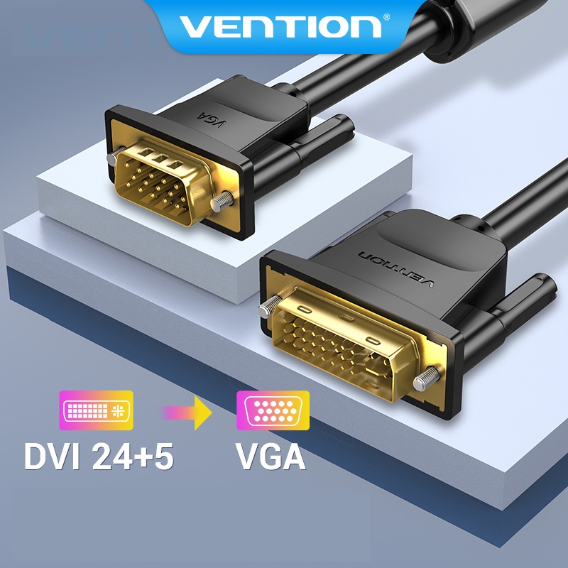 Vention Cáp chuyển DVI-I 24 + 5 sang VGA, DVI to VGA dây dài 1.5 mét độ ...