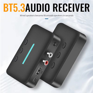 USB Bluetooth 5.3 Bộ Chuyển Đổi Bộ Thu Âm Thanh Stereo Không Dây 3.5 Mm Aux R/LC RCA Hỗ Trợ U-Đĩa Sinh Sản Cho Loa máy Tính Để Bàn Amp