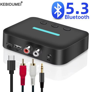 USB Bluetooth 5.3 Bộ Chuyển Đổi Bộ Thu Âm Thanh Stereo Không Dây 3.5 Mm Aux R/LC RCA Hỗ Trợ U-Đĩa Sinh Sản Cho Loa máy Tính Để Bàn Amp