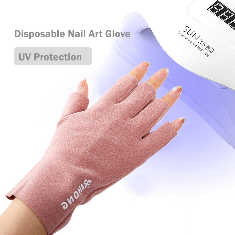 Găng Tay Chống Tia uv Bảo Vệ Móng Màu Đen