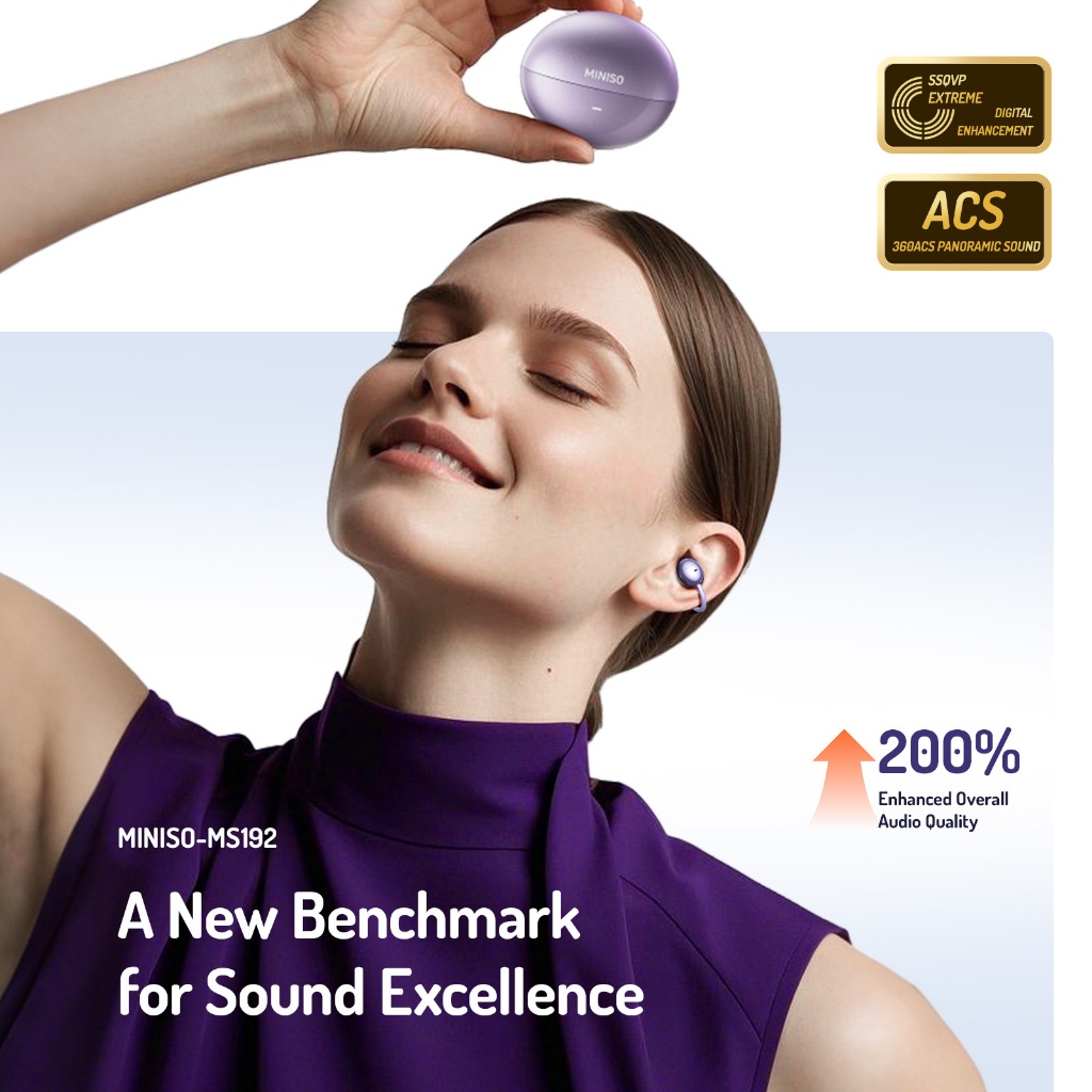 MINISO MS192 Tai Nghe Phiên Dịch Al Tai nghe không dây dịch thời gian thực thông minh Bluetooth 5.4 SLEEP ASMR có màn hình cảm ứng LED Tai nghe kinh doanh có Mic chống nước IPX5 | BigBuy360 - bigbuy360.vn