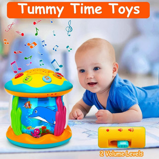 Trẻ Em Tay Trống Chiếu Nhạc Đa Năng Chiếu Nhạc Đồ Chơi Trẻ Sơ Sinh Xoay Đại Dương Làm Dịu Pat Trống Đồ Chơi Quà Tặng Giáng Sinh