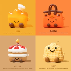 Hộp đựng tai nghe hình bánh mì đầu bếp mới cho vỏ AirPods4 Vỏ bảo vệ tai nghe hoạt hình Phong cách mới cho vỏ bảo vệ tai nghe AirPodsPro2 Tương thích với vỏ AirPodsPro Vỏ AirPods2gen