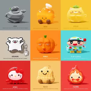 Vỏ tai nghe hoạt hình hoạt hình cho AirPods4 Vỏ bảo vệ tai nghe mềm Phong cách mới cho AirPodsPro3 Vỏ bảo vệ tai nghe Tương thích với Vỏ AirPodsPro Vỏ AirPods2gen