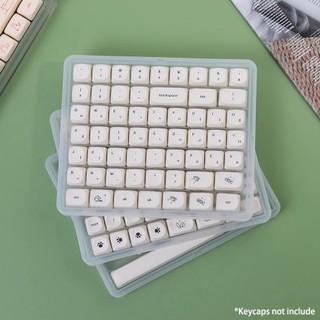 Hộp lưu trữ Keycap trong suốt mờ 3 lớp có nắp Keycap Hộp hiển thị chống bụi