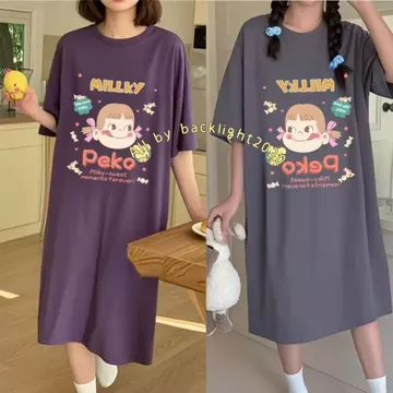 Bộ Đồ Ngủ Ngắn Bộ Đồ Ngủ Có Túi 4XL Fujiya Milk Girl Bộ Đồ Ngủ Rời Size Lớn Loungewear Váy Ngủ Một Mảnh Bộ Đồ Ngủ Nhà Bộ Đồ Ngủ