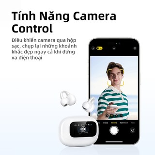 Tai nghe Bluetooth UGREEN ClipBuds Magic Màn hình cảm ứng thông minh,Bluetooth 5.4,Độ trễ thấp,pin 30H,Chống nước IPX5