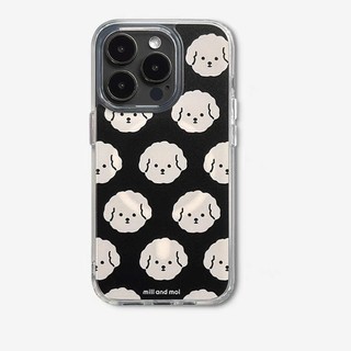 Ốp bảo vệ họa tiết chó con phong cách Hàn Quốc cho iPhone 11promax xsmax 15pro 15promax 14 14promax 14pro 16 pro max 16 plus ốp lưng