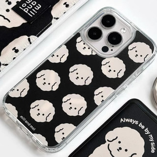 Ốp bảo vệ họa tiết chó con phong cách Hàn Quốc cho iPhone 11promax xsmax 15pro 15promax 14 14promax 14pro 16 pro max 16 plus ốp lưng