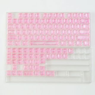 Keycaps hoa hồng PBT + PC Dye-sub Cherry Profile Keycap Custom Keycaps Tương thích với công tắc Cherry Gateron MX