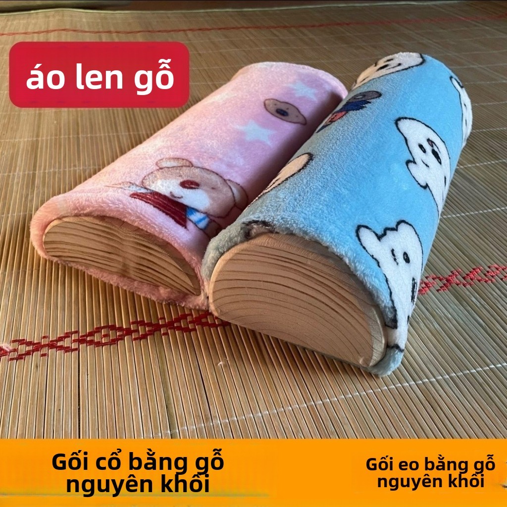 Gối hỗ trợ thắt lưng Fir, gối cứng bằng gỗ nguyên khối cho cột sống cổ, chỉnh sửa tư thế cho bệnh nhân, sửa chữa đặc biệt, kéo thẳng, chăm sóc sức khỏe EJBW