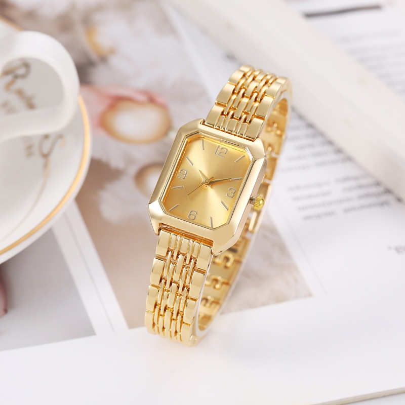 Đồng hồ nữ Đồng hồ nữ màu vàng vuông nhỏ đơn giản thời trang [Lựa chọn tặng quà cho bé gái]