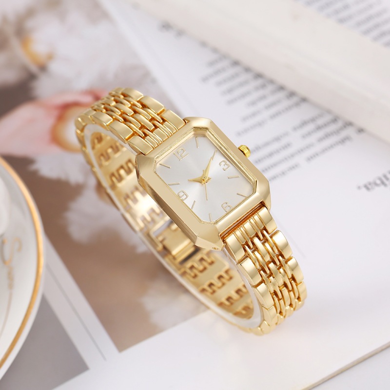 Đồng hồ nữ Đồng hồ nữ màu vàng vuông nhỏ đơn giản thời trang [Lựa chọn tặng quà cho bé gái]