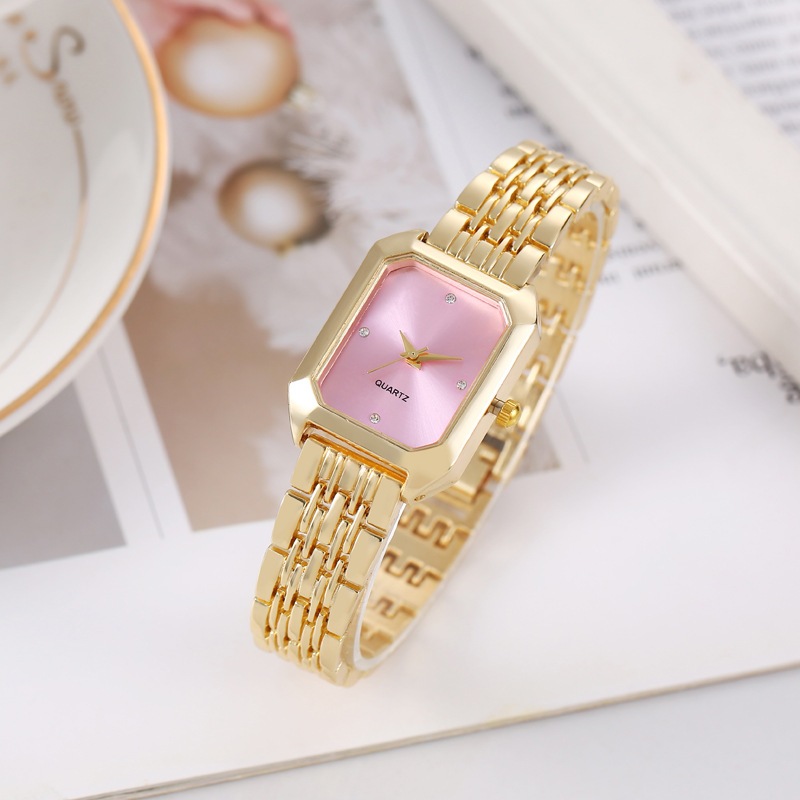 Đồng hồ nữ Đồng hồ nữ màu vàng vuông nhỏ đơn giản thời trang [Lựa chọn tặng quà cho bé gái]